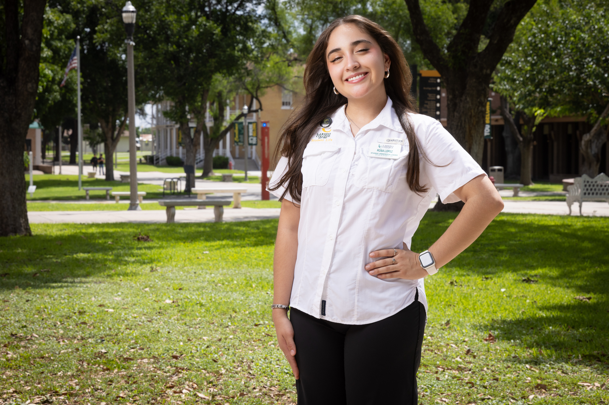 OL1, Picture shows a student Orientation Leader